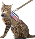 PUPTECK Soft Mesh Cat Vest Harness and Leash Set Puppy Padded Pet Harnesses Escape Proof for Cats Small Dogs Rabbits Bunny, Tactical Yellow, XL