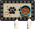 Absorbent Pet Dog Bowl Mat for Food and Water, Pet Cat Food Feeding Mat with Non Slip Rubber Backing, Dog Food Mats for Floors Waterproof, 16"x24"