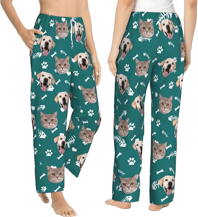 Personalized Pajamas Pants with Photo for Men Women, Custom Pajama Pants Anniversary, Mens Pajama Pants with Pockets