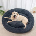 Nisrada Dog Bed for Medium Large Dogs, 36 inch Calming Dogs Bed, Washable-Round Cozy Soft Pet Bed for Puppy and Kitten with Slip-Resistant Bottom