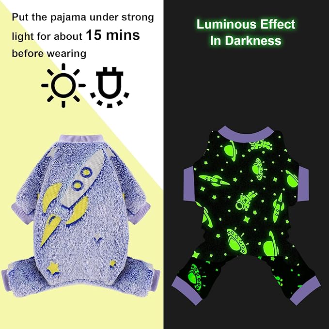 Fleece Pajamas for Small Dogs, Puppy Clothes, Soft & Stretchy Dog Onesies, Cute XS