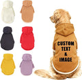 Custom Dog Hoodie, Personalized Sweatshirt with Photo Text Name Logo, Customized Hooded Sweater for Small Medium Large Dogs & Cats (Brown, Medium)
