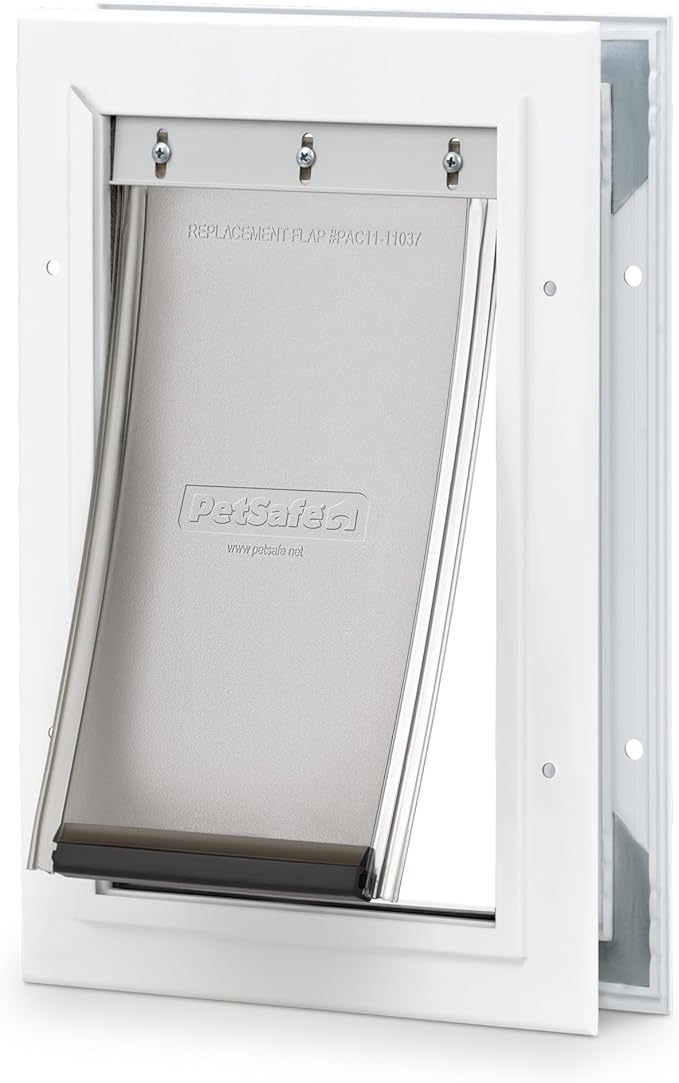 PetSafe Freedom Aluminum Pet Door for Dogs and Cats, Small, White, Tinted Vinyl Flap