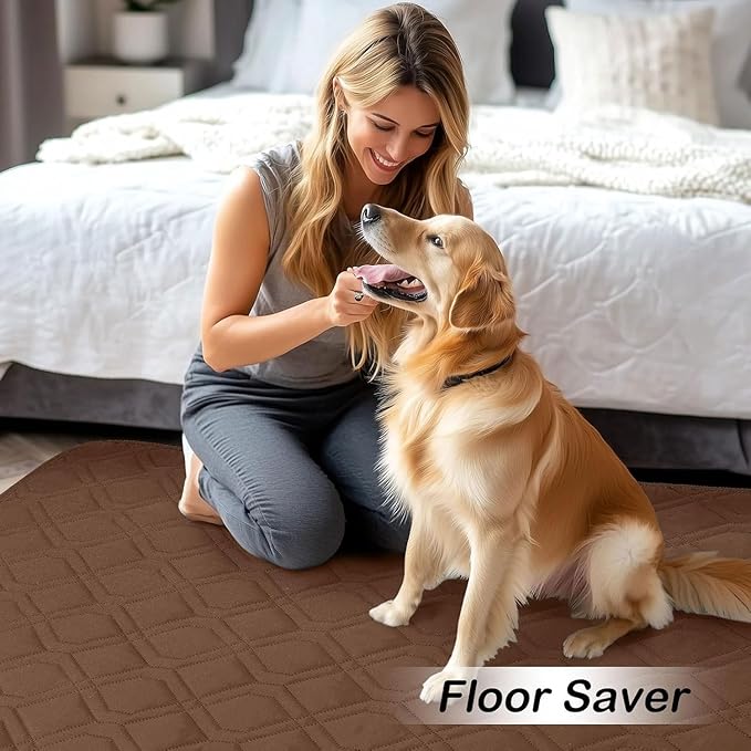 hyha Waterproof Dog Bed Blanket, Soft Pet Blankets, Waterproof Couch Cover for Dogs, Reversible Sofa Covers Washable for Furniture (68x82 Inch, Brown/Brown)