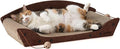 26'' Cardboard Cat Scratcher Bed - Large Scratcher Couch for Indoor Cats, Orthopedic Scratching Board, Lounger Scratching Couch with Bells