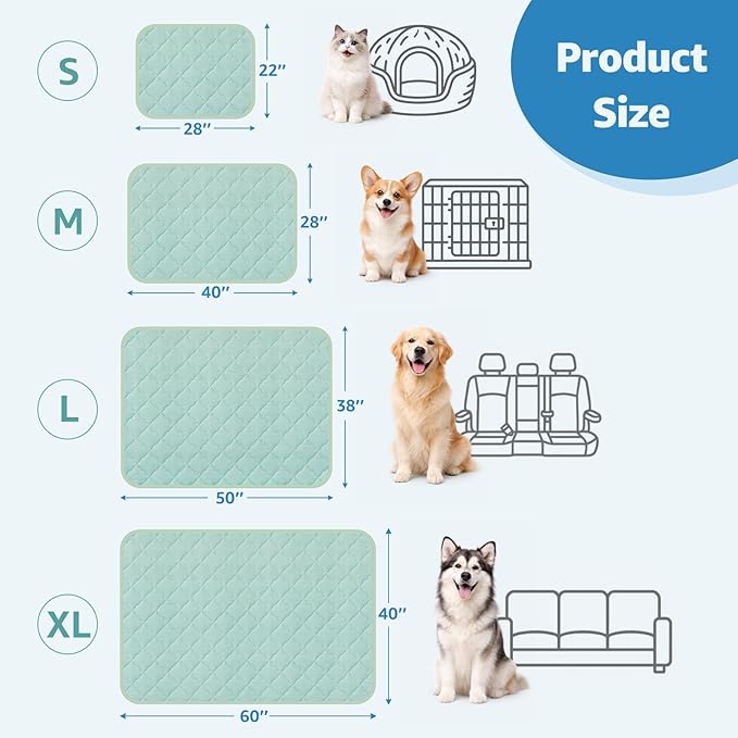 LOOBANI Dog Cooling Mat for Summer - Cooling Mat for Large Dogs with Anti-Slip Bottom, Durable Pet Cool Mat for Dogs, Cats, Indoor & Outdoor Use, Sofas, Bed, Kennels and Floor