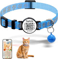 Cat Collar Breakaway with QR Code Name Tag, Reflective Kitten Collars with Bell, Cat ID Tag Personalized, Ultra-Durable, Adjustable, Quick Release, Fits Most Girl Boy Small Large Cats