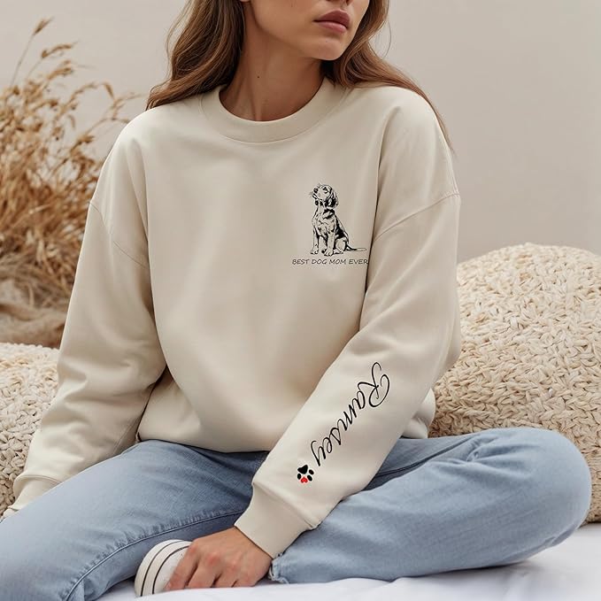 Custom Dog Mom Shirt Gifts for Women, Mother's Day Hoodie, Custom Shirt with Dog Picture for Women