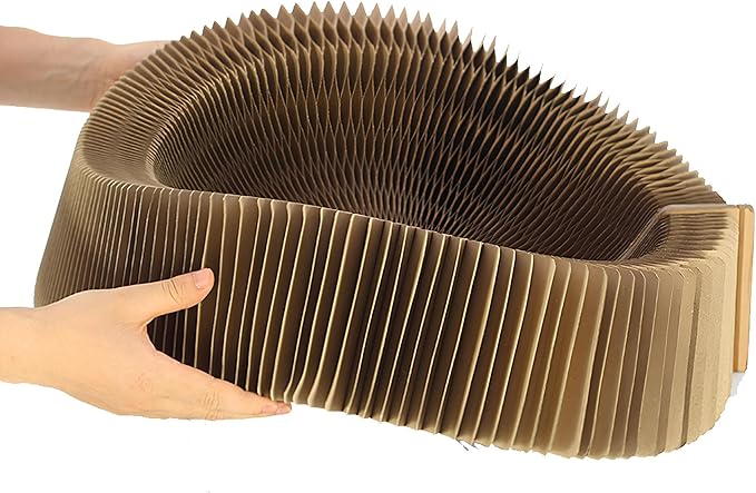 Cat Scratcher Lounge Bed - Collapsible Round Shape for Big cat