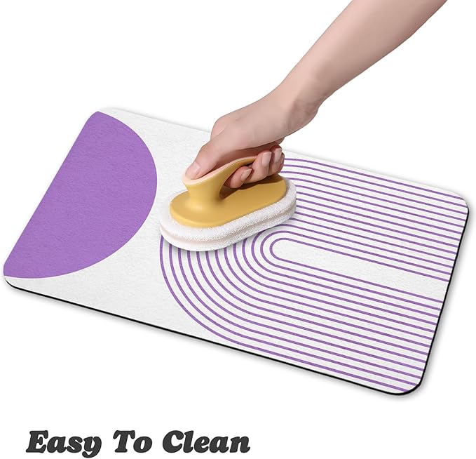 Dog Food Mats for Floors Waterproof, Cat Water Bowl Mats Pet Feeding Absorbent Mat Placemats for Food and Water Bohemia 24 * 32 inch