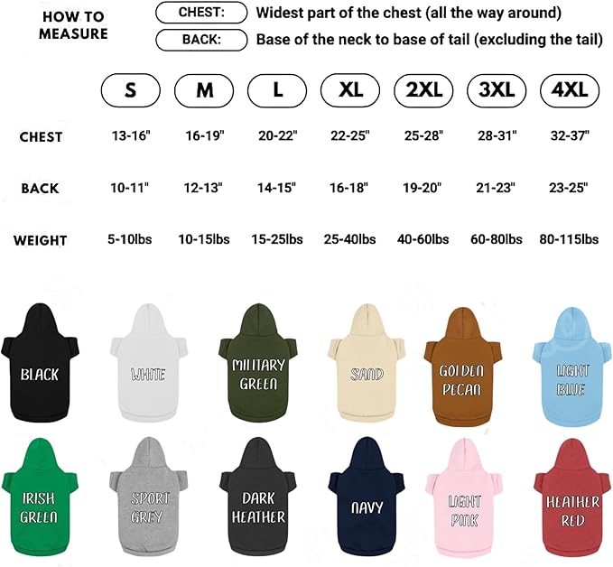 Personalized Name Dog Hoodie, Print Hoodies Pets Name, Custom Pet Memorial, Bright Puppy Sweatshirt, Customized Pet Clothes Warm Winter Outfit for Dogs, Gift for Dog Lovers Style 5