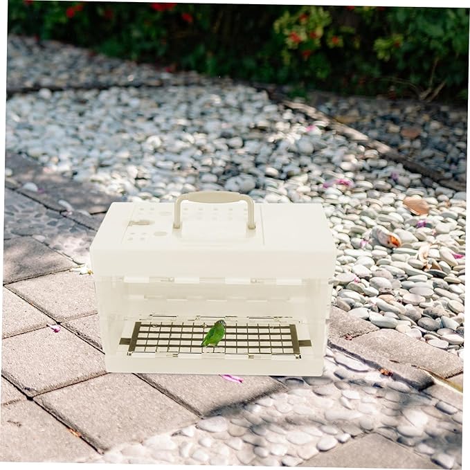 POPETPOP Parakeet Cage Bird Travel Carrier Small Bird Cage for Outdoor Activities