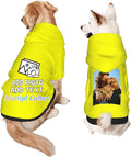 Custom Dog Hoodie Add Your Design Soft & Warm Personalized Photo Text Logo Name Dog Clothes for Puppy Sweatshirt Hooded for Small Medium Large Dogs Girl/Boy Cats Yellow