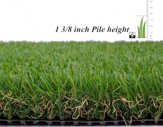 ALTRUISTIC Artificial Grass 10FTX74FT(740 Square Feet), Realistic Fake Grass Deluxe Turf Synthetic Thick Lawn Pet Turf, 1 3/8” Height, Outdoor Decor, Customized