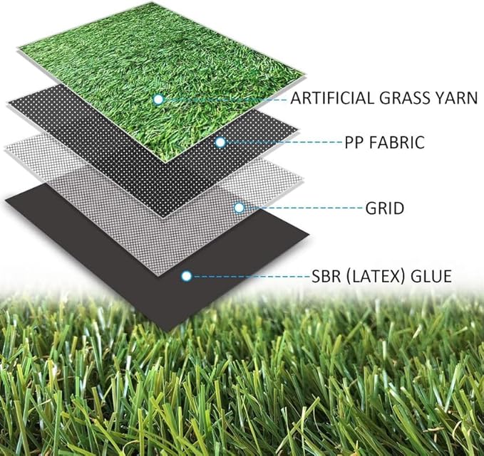 ALTRUISTIC Artificial Grass 4FTX78FT(312 Square Feet), Realistic Fake Grass Deluxe Turf Synthetic Thick Lawn Pet Turf, 1 3/8” Height, Outdoor Decor, Customized