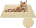 Premium Brazilian Cat Scratcher Mat – 24'' x 16'' Natural Fiber 100% Sisal with Jute Border, Ultra Durable, Scratching Pad, Doormat Rug, Protects Furniture and Carpets (Natural Beige)
