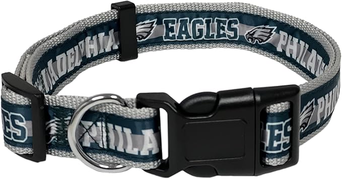 NFL PET Collar Philadelphia Eagles Dog Collar, Medium Football Team Collar for Dogs & Cats. A Shiny & Colorful Cat Collar & Dog Collar Licensed by The NFL