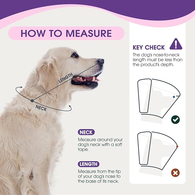 Dog Cone Collar After Surgery for Large Dogs, Adjustable Soft Cone for Dogs to Stop Licking, Professional Elizabethan Collar for Pet, Recovery Cones for Wound Healing & Hot Spots