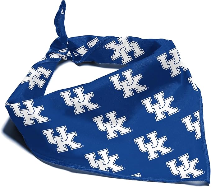 Kentucky Wildcats Officially Licensed Bandana for Dogs and Cats | Fits Pets Great Gift Idea | Easy-to-Tie (Small, 13")