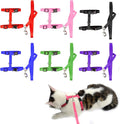6 Pack Adjustable Cat Leash Harness Leash,Bunny Harness Leash for Pet Safety Walking Running Jogging,HarnessLeash for Bunny cat Puppy Kitten Ferret and Other Small Pet Animals