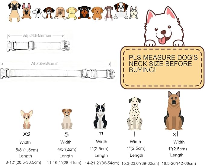 DOGWONG Cute Pet Dog Collar Pink Flamingos Cotton Dog Collar- Soft Girl Puppy Adjustable Pet Collars for Small Medium Large Dogs,S