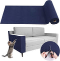 Climbing Cat Scratcher Mat Trimmable Cat Scratching Post Carpet 157.4’’x15.8’’ Self Adhesive Carpet Mat Pad Replacement for Cat Tree Shelves Post Couch Wall Furniture Steps DIY Protector (Dark Blue)
