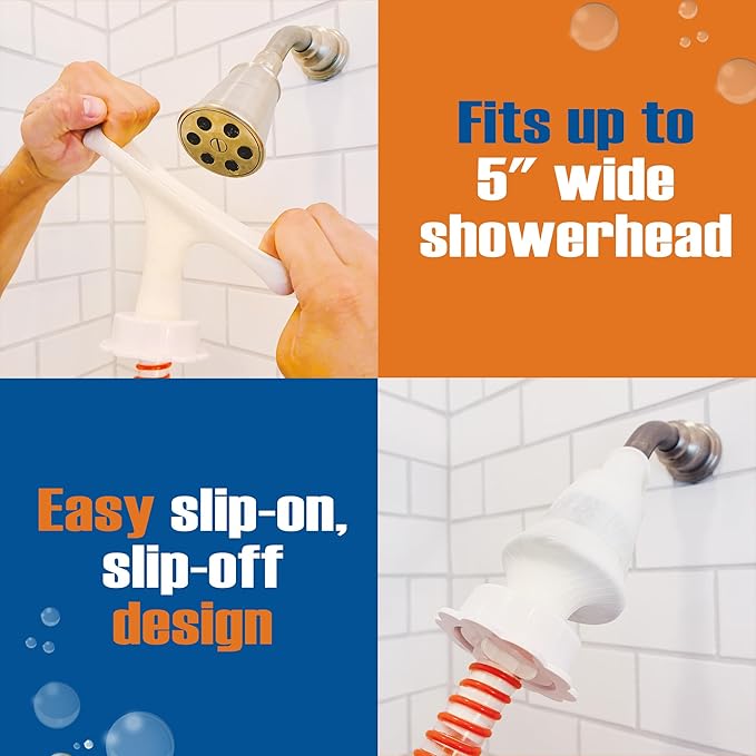 Rinseroo Dog Shower Attachment Hose – Slip-On Pet Sprayer with 6ft Hose – No Tools Handheld Dog Bathing & Grooming Shower Head for Easy Pet Baths, Seniors & RV Use