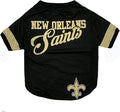NFL New Orleans Saints T-Shirt for Dogs & Cats, Large. Football Dog Shirt for NFL Team Fans. New & Updated Fashionable Stripe Design, Durable & Cute Sports PET TEE Shirt Outfit