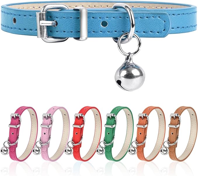 XS Dog Collar for Teacup Adjustable Teacup Dog Collar for Small Medium Large Dogs 3/8 inch Width (Blue, XS)