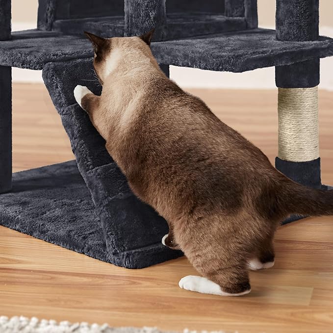 Yaheetech 54in Cat Tree Tower Condo, Cat Tree for Indoor Cats w/Scratching Post for Kittens Pet House Play