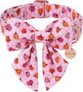 Halloween Pumpkin Dog Collar with Bow Tie, Pink Halloween Puppy Bowtie Collar with Adjustable Metal Buckle,Fancy Dog Collar Bowtie for Girl Boy Dog,XS