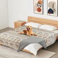 Waterproof Dog Blanket, Bohemian Dog Bed Cover Pet Blanket, Reversible Sofa Couch Cover for Dogs Washable, Protect Furniture Bed Couch Sofa for Puppy Cat (Beige Medallion, 68×82 Inch)