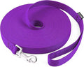 AMAGOOD Dog/Puppy Obedience Recall Training Agility Lead-15 ft 20 ft 30 ft 50 ft Long Leash-for Dog Training,Tie Out,Play,Safety,Camping (15Feet x 1Inch, Purple)