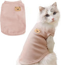 Waffle Knit Cat & Dog T Shirt for Small Dogs, Stretchable Puppy Shirt for Sphynx Cats & Small Breeds, Pet Clothes | Breathable Summer/Winter Apparel for Newborn(Pink XLarge)