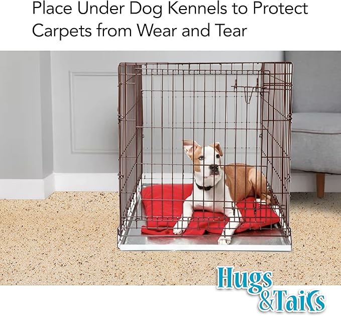 Under Pet Cage Mat for Bird Cages, Reptile Aquariums, Dog Kennels, Water-Resistant Pad for Hard Floors and Surfaces, 46 Inches x 60 Inches, Black
