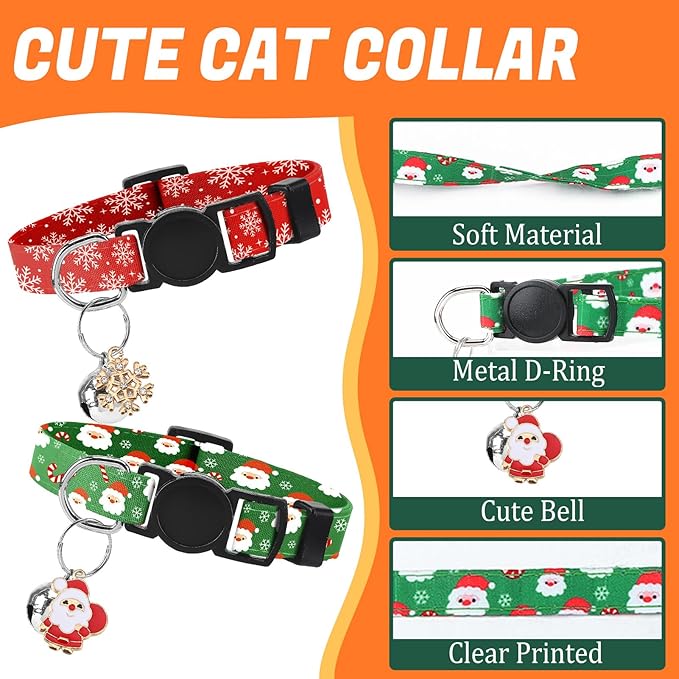 18 Pcs Holiday Cat Collars St. Patrick's Day Cat Collars with Bell Adjustable Breakaway Kitten Collar with Plastic Buckle for Holiday Pet Cat Costume,Multicolor