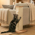 PETKARAY Couch Corner Cat Scratcher, 28.5" Sisal Scratching Post for Indoor Cats, Corner Wall Scratch Pad for Furniture Protection, Plush Base, Large