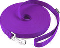 AmaGood Dog/Puppy Obedience Recall Training Long Dog Leash- 20 feet 30 feet 50 feet 15 feet Long Leash for Dogs Training,Recall,Play,Safety,Camping (Purple, 15 Foot (Pack of 1))