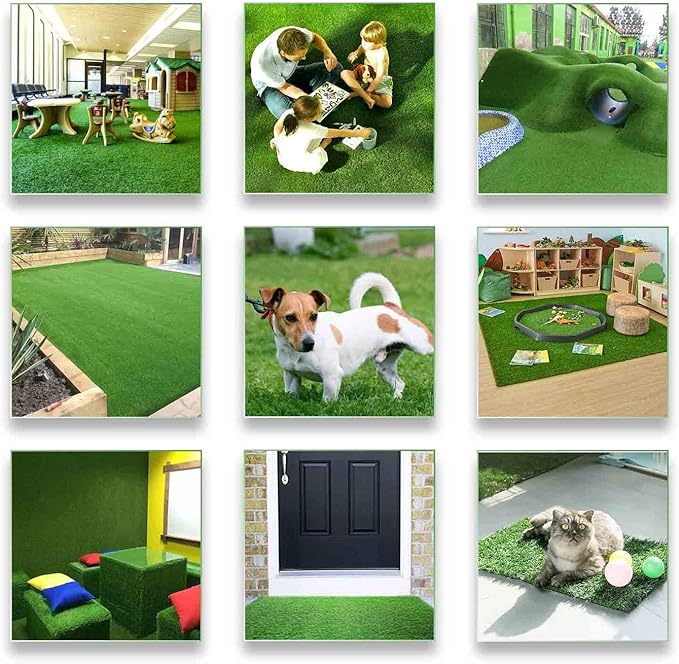 ALTRUISTIC Artificial Grass 3FTX9FT(27 Square Feet), Realistic Fake Grass Deluxe Turf Synthetic Thick Lawn Pet Turf, 1 3/8” Height, Outdoor Decor, Customized
