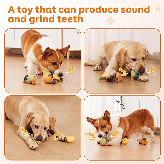 Dog chew Toys, Interactive Dog chew Toys, Suitable for All Types of Dogs who Like to chew and Interact. Sound pet Toys, Specially Designed for Dogs who Love to chew（Lemon Yellow）