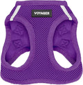 Best Pet Supplies Voyager Step-in Air Harness - All Weather Mesh, Reflective, No Pull Harness for Dogs, Cats - Secure with Hook & Loop Fastener, Buckle, Double D-Rings - Purple, S