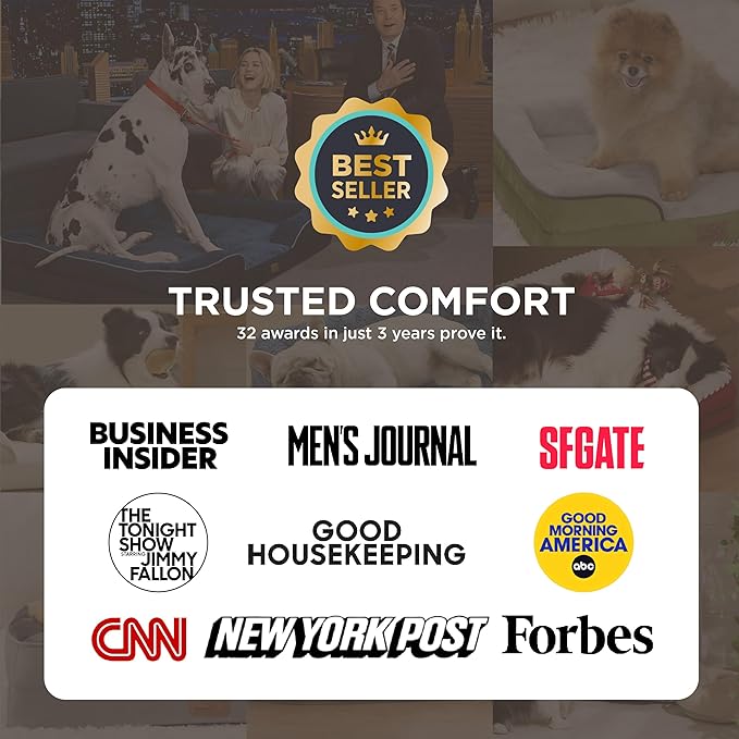 Bedsure XL Plus Orthopedic Dog Bed for Extra Large Dogs - Washable XLarge Dog Cat Bed Waterproof, Comfort Dogs Couch Sofa with Washable Removable Cover, Pet Bed with Nonskid Bottom, Brown, 48"