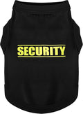 Discover Cozy Cotton Canine Wear: Soft, Lightweight, and Breathable Dog Shirt Vest with Eye-Catching Graphics(Security), Keeping Your Furry Friend Warm and Comfy! Black XXS