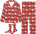 D-Story Personalized Pajamas with 1-8 Faces for Women Men, Custom Christmas Pjs, Pajamas Gifts For Family,Cat Mom,Dog Mom