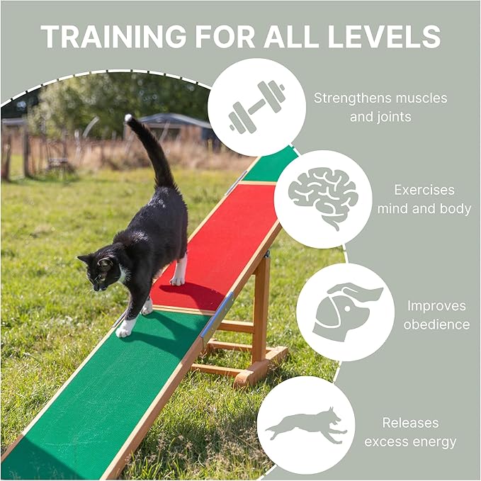 TRIXIE Dog Agility Seesaw, Canine Agility Training, Competition Seesaw, Teeter Set