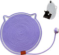 Cat Scratcher Mat, Natural Cotton Rope Cat Scratching Pad, 16.9'' Round Cat Wall & Floor Scratch Pad, Durable Double - Sided Cat Scratcher, Furniture Protector for Wall, Sofa, Couch, Carpet, Violet