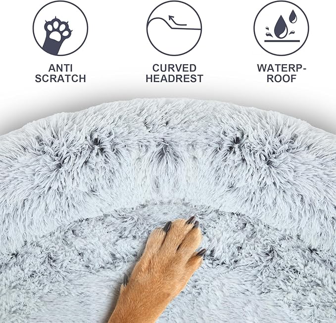 Luxurious Dog Couch Bed Protector for Dogs Memory Foam, Removable Fluffy Plush Pet Couch Cover for Dogs Washable, Calming Dog Sofa Beds, Waterproof Couch Protector, Pet Beds Mats for Couch(XL)