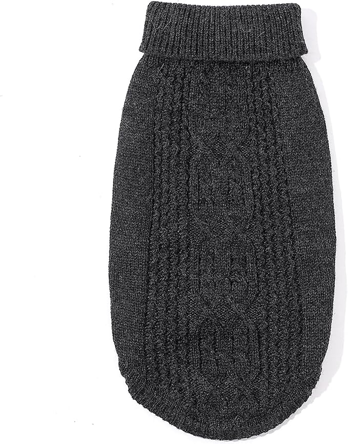Stretchy Cat Sweater - 17 Colors & 6 Sizes | Snug Winter-Ready Knit for Boy/Girl Cats & Kittens(Dark Gray, X-Small)