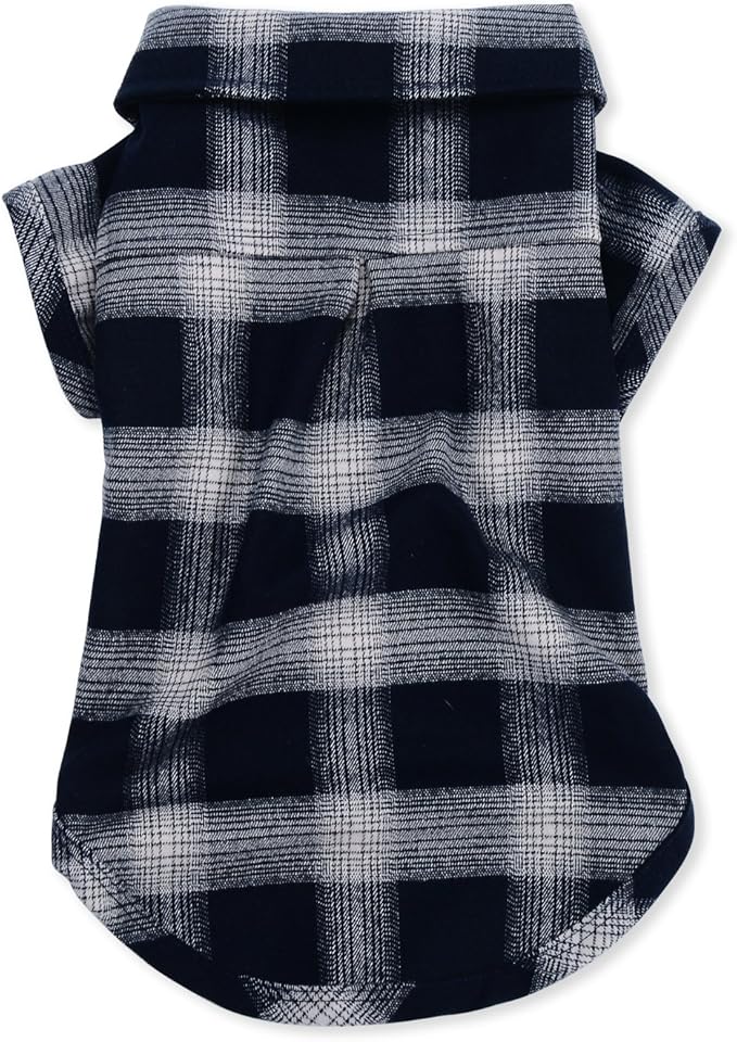 Koneseve Dog Shirt, Pet Plaid Clothes Shirt T-Shirt Sweater Matching Breathable for Small Medium Large Dog Cat Puppy Adorable Casual Cozy Halloween Thanksgiving Christmas Costumes (Blue; 7XL)