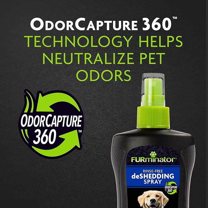 FURminator® Rinse-Free deShedding Spray For Dogs, Helps Reduce Excess Shedding And Refreshes Between Baths, 8.5 Fluid Ounces